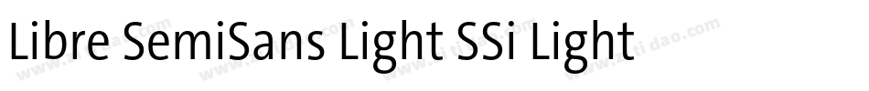 Libre SemiSans Light SSi Light字体转换
